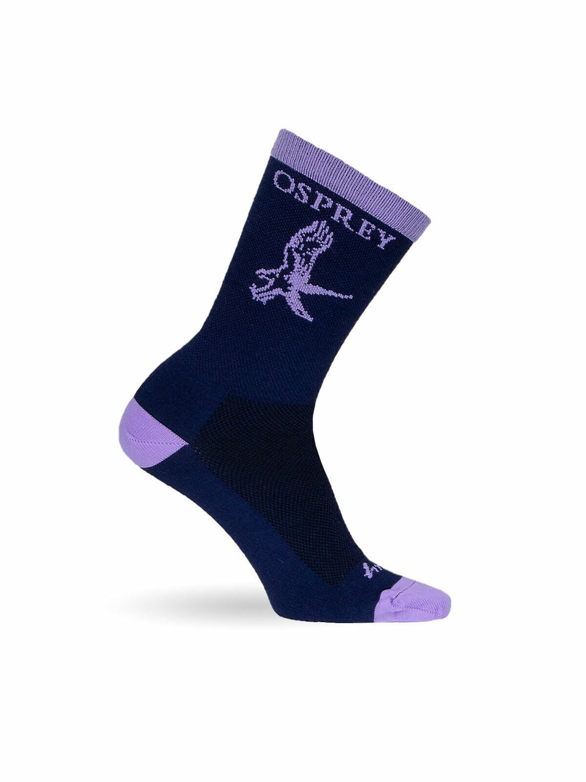 side view of the Heritage Bike Sock  in color purple