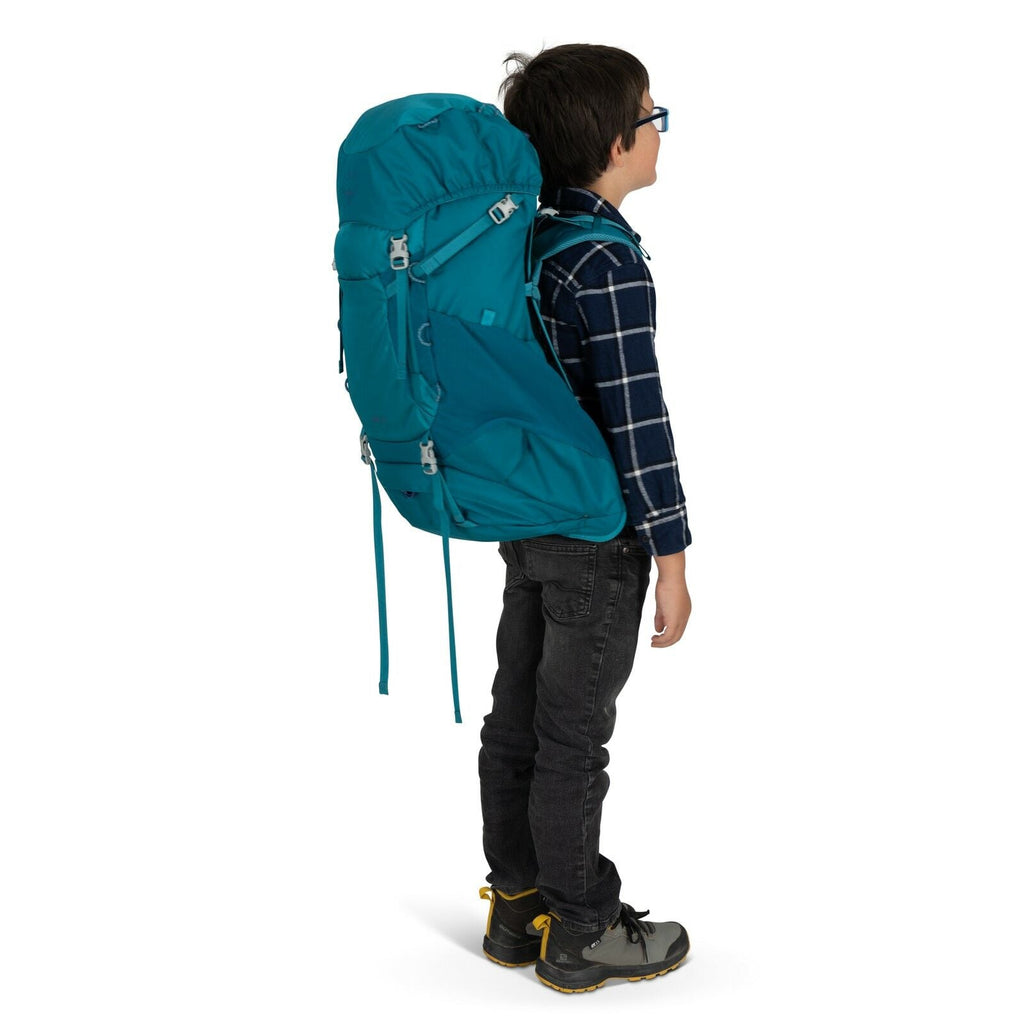 model wearing Ace 38 in Blue Smikemoss/Deep Peyto
