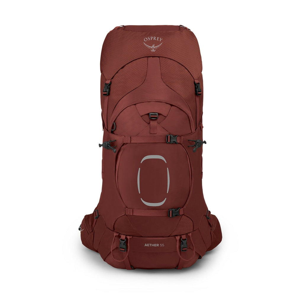 front view of the AETHER 55 in color Deep Acorn Red