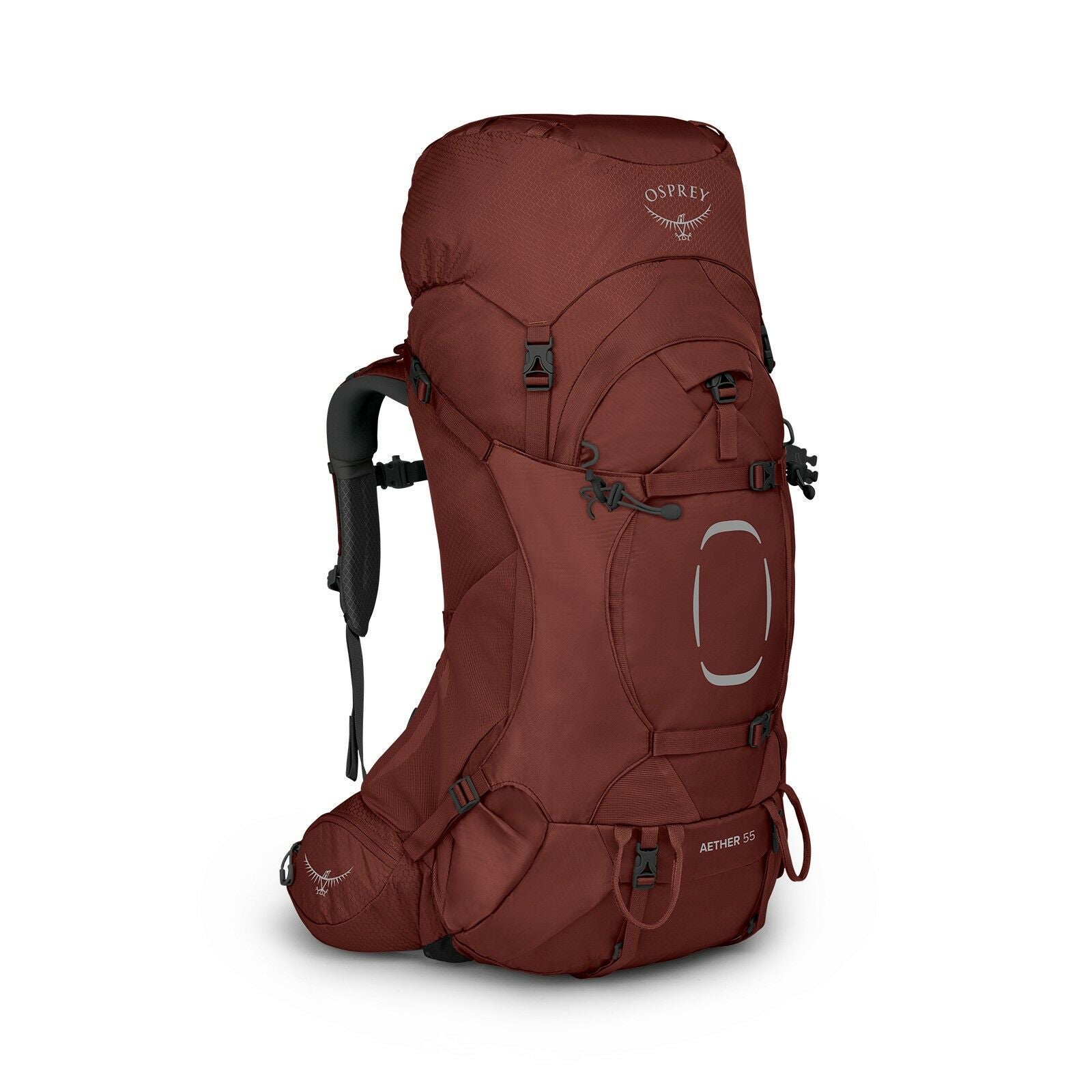 side view of the AETHER 55 in color Deep Acorn Red