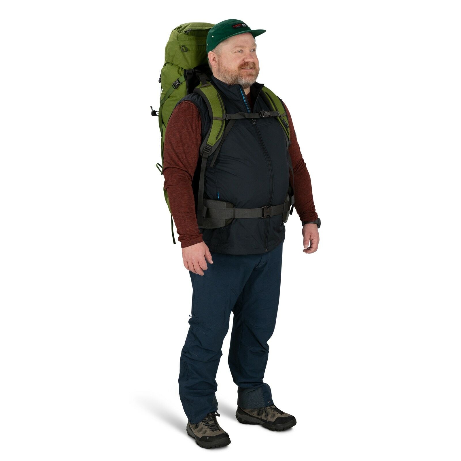 a person modeling the Aether™ 65 Extended Fit in color garlicmustardgreen