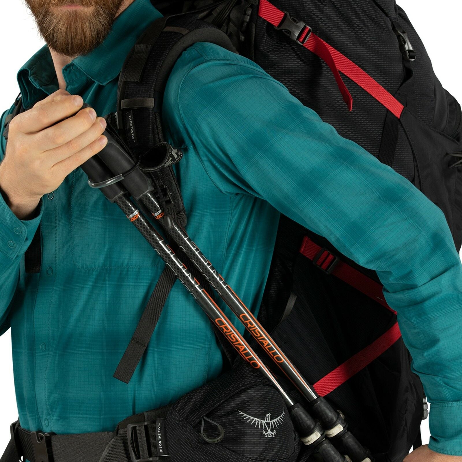 a detail of the Aether&trade; Plus 70 in color black