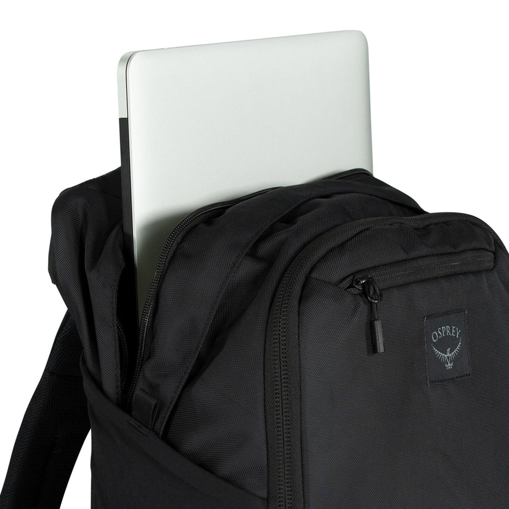 a detail of the Aoede Airspeed Backpack  in color Black