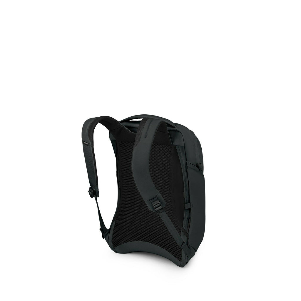 a 4/5 view of the Aoede Airspeed Backpack  in color Black