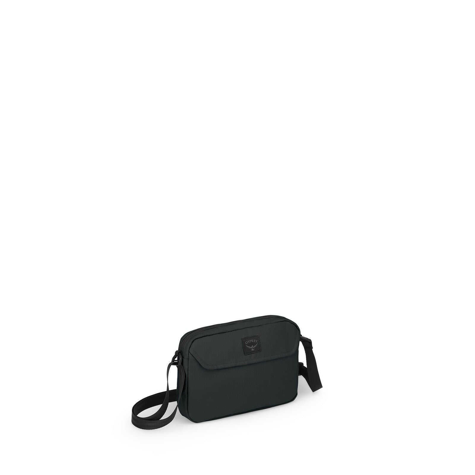side view of the Aoede Crossbody Bag  in color black