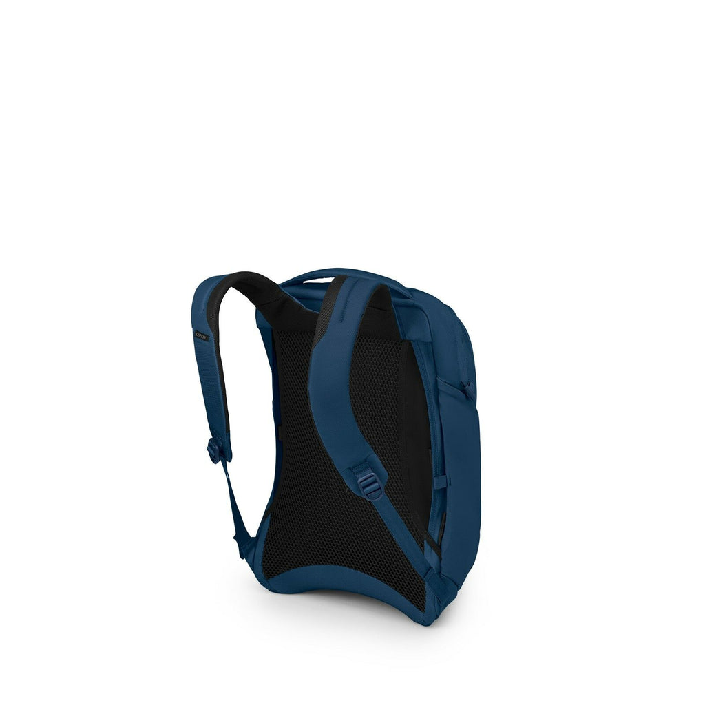 side back image of the Aoede Airspeed Backpack in the color Antique Blue