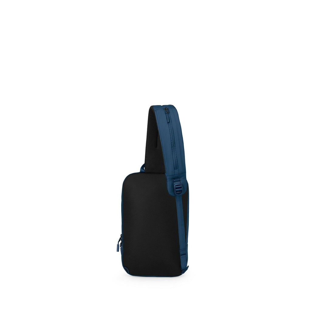 back view of the Aoede Sling in Antique Blue