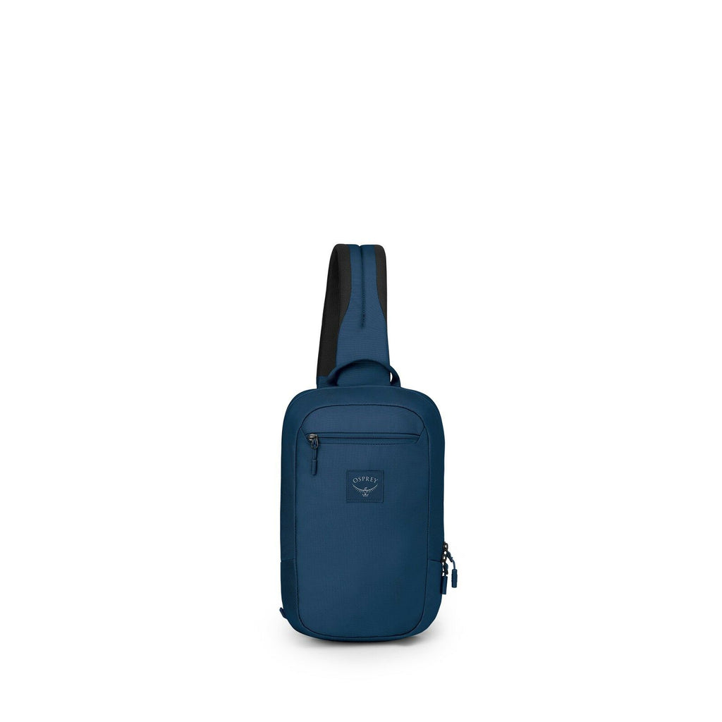front view of the Aoede Sling in Antique Blue