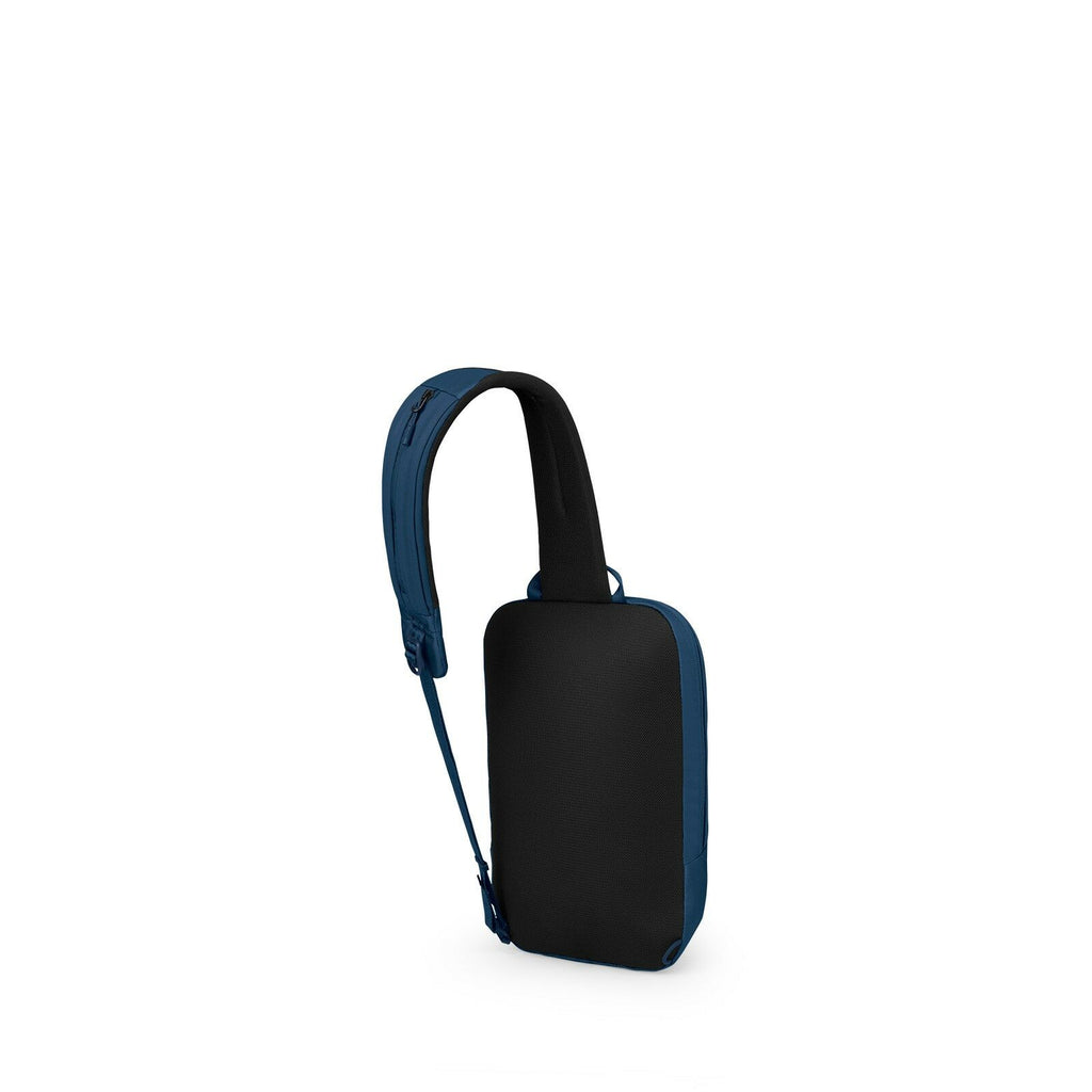 side back view of the Aoede Sling in Antique Blue