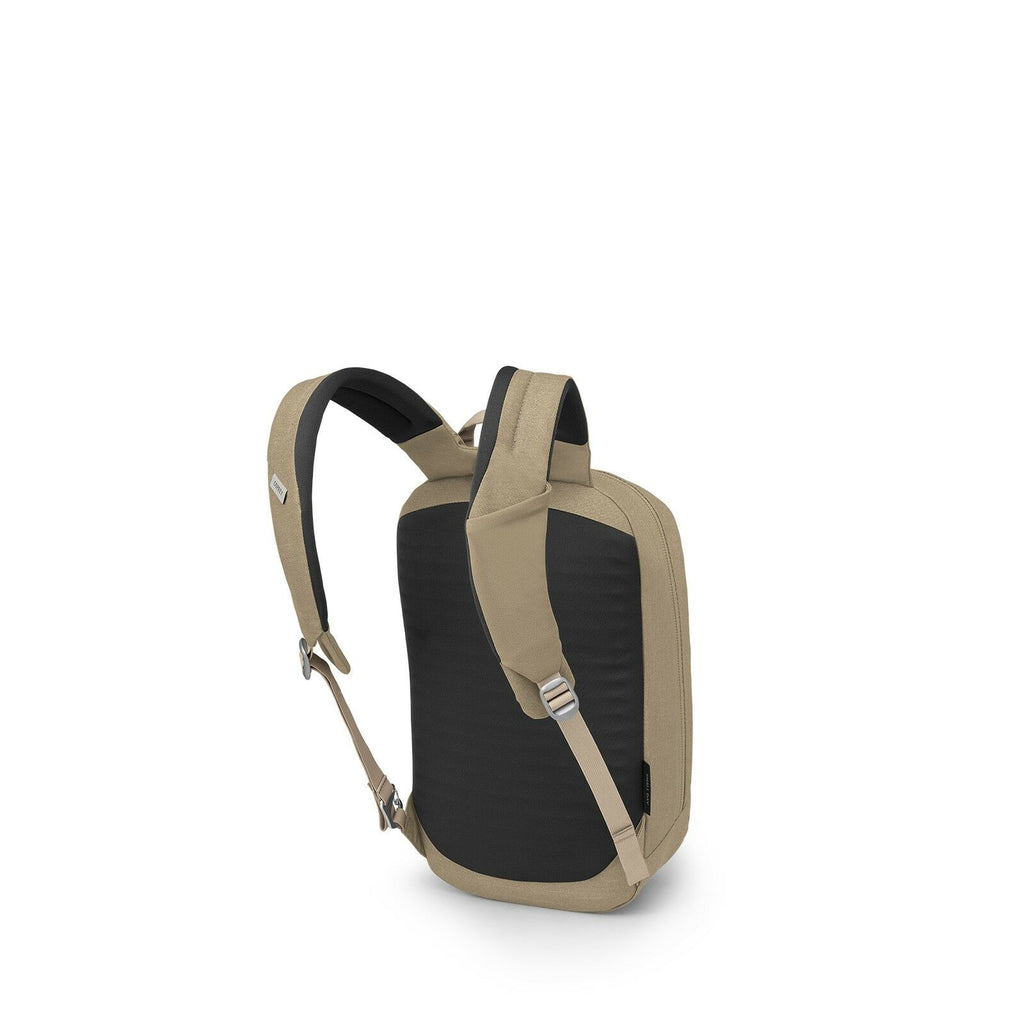 back side view of the Osprey Arcane™ Small Day in color Latte Brown Heather