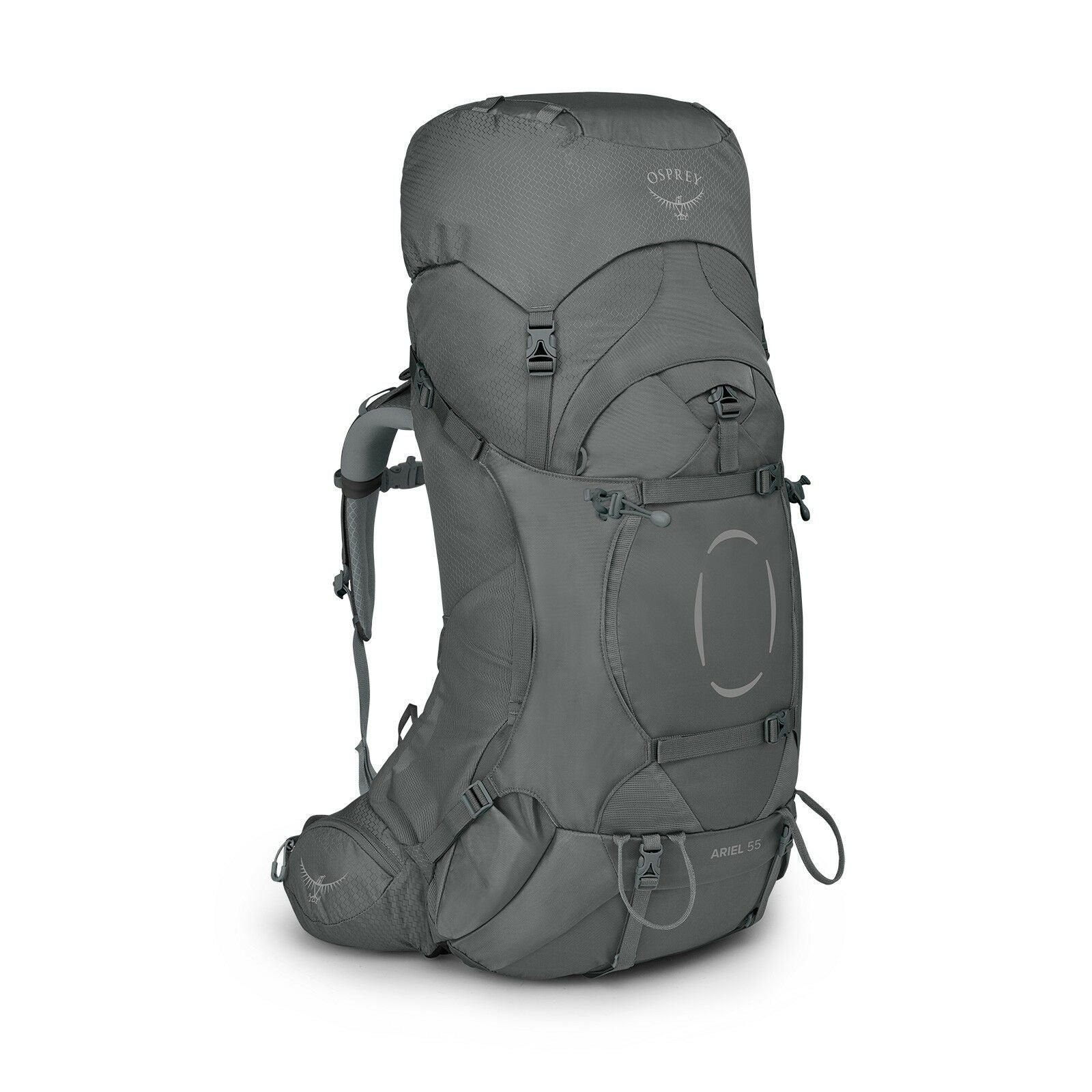 side view of the ARIEL 55 in color Medium Gray