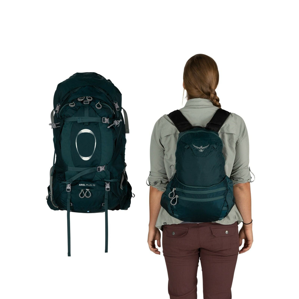 a person modeling the ARIEL Plus 70 in color nightjungleblue