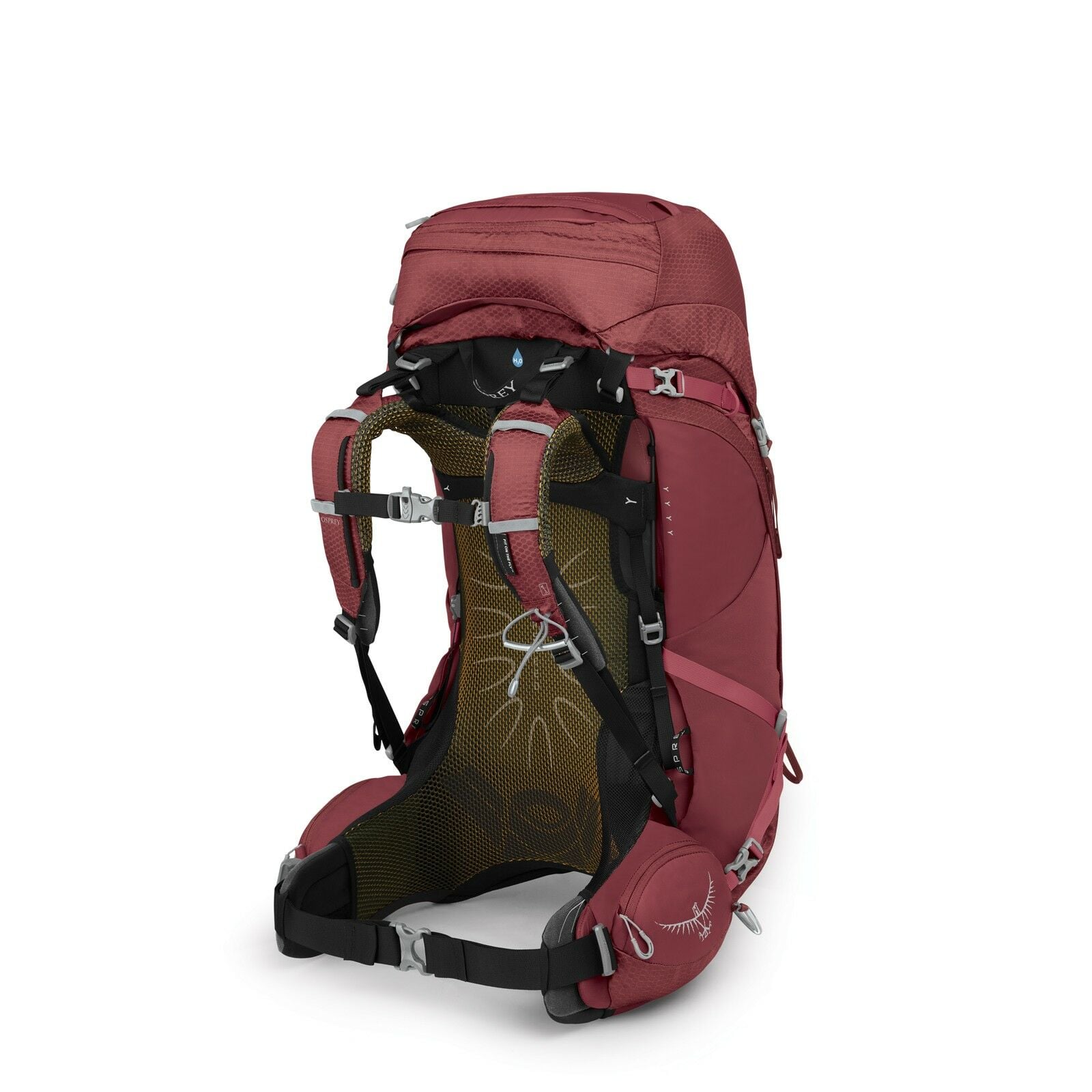 a 4/5 view of the Aura AG 50 in color berrysorbetred