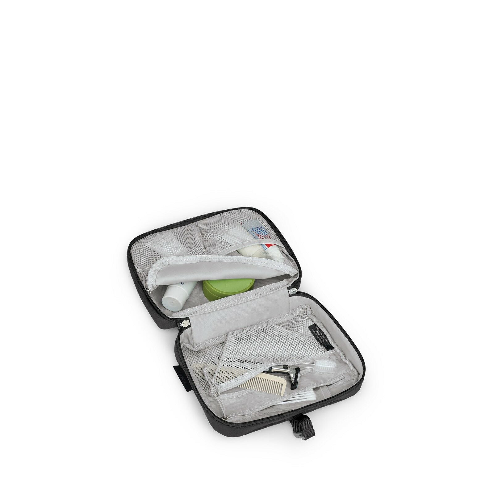 side view of the Daylite® Hanging Toiletry Kit in color black