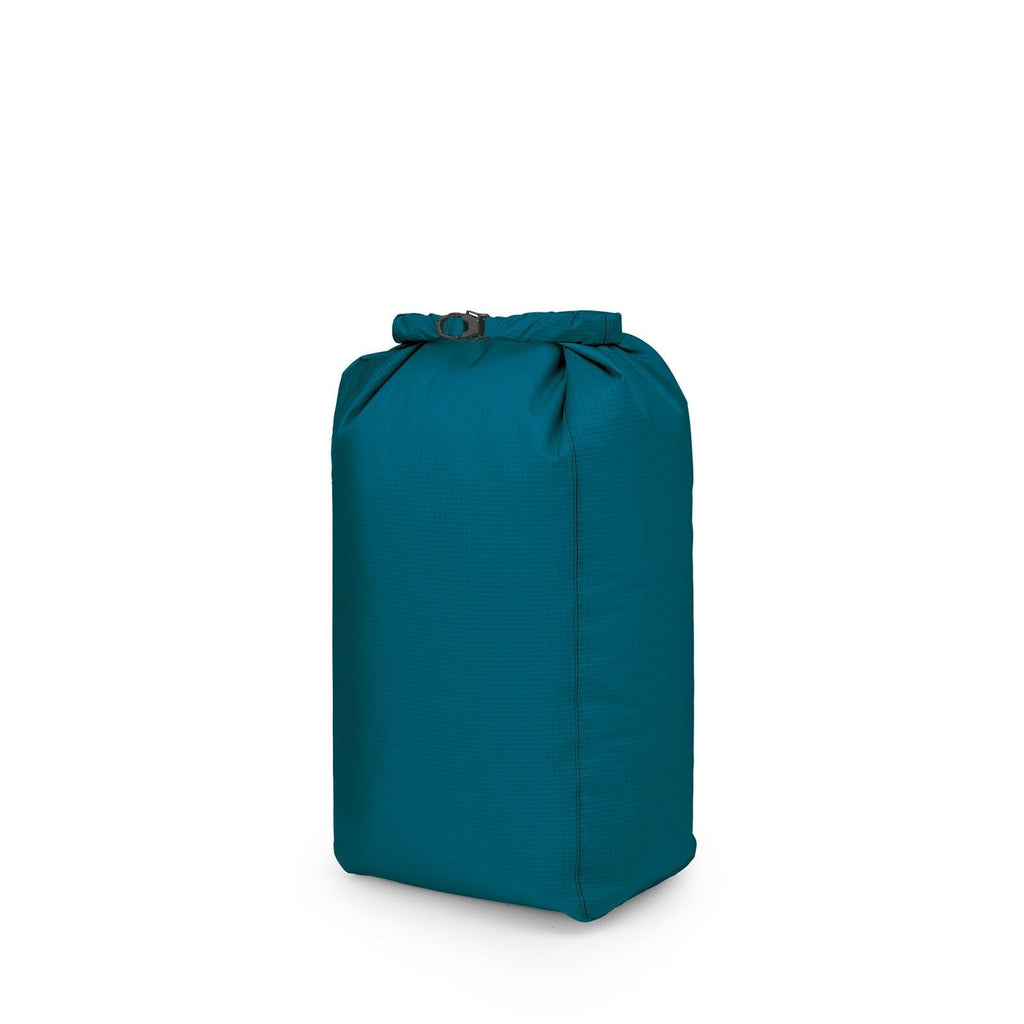 a 4/5 view of the Ultralight Dry Sack w/ Window 35L in color waterfrontblue
