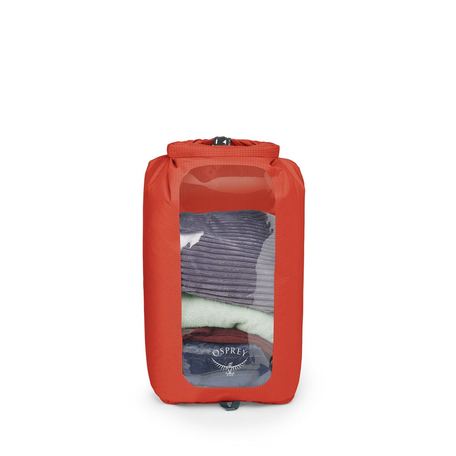 front view of the Ultralight Dry Sack w/ Window 35L in color Mars Orange