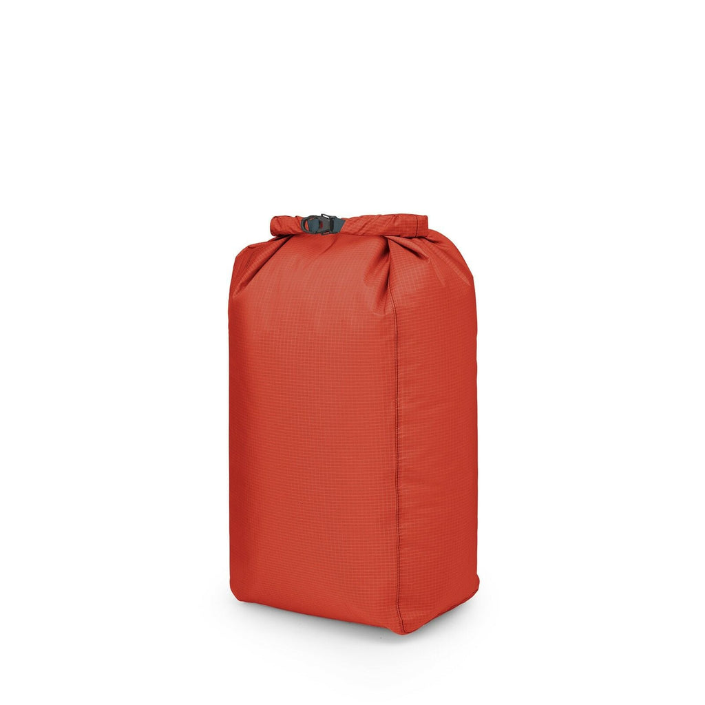 side back view of the Ultralight Dry Sack w/ Window 35L in color Mars Orange