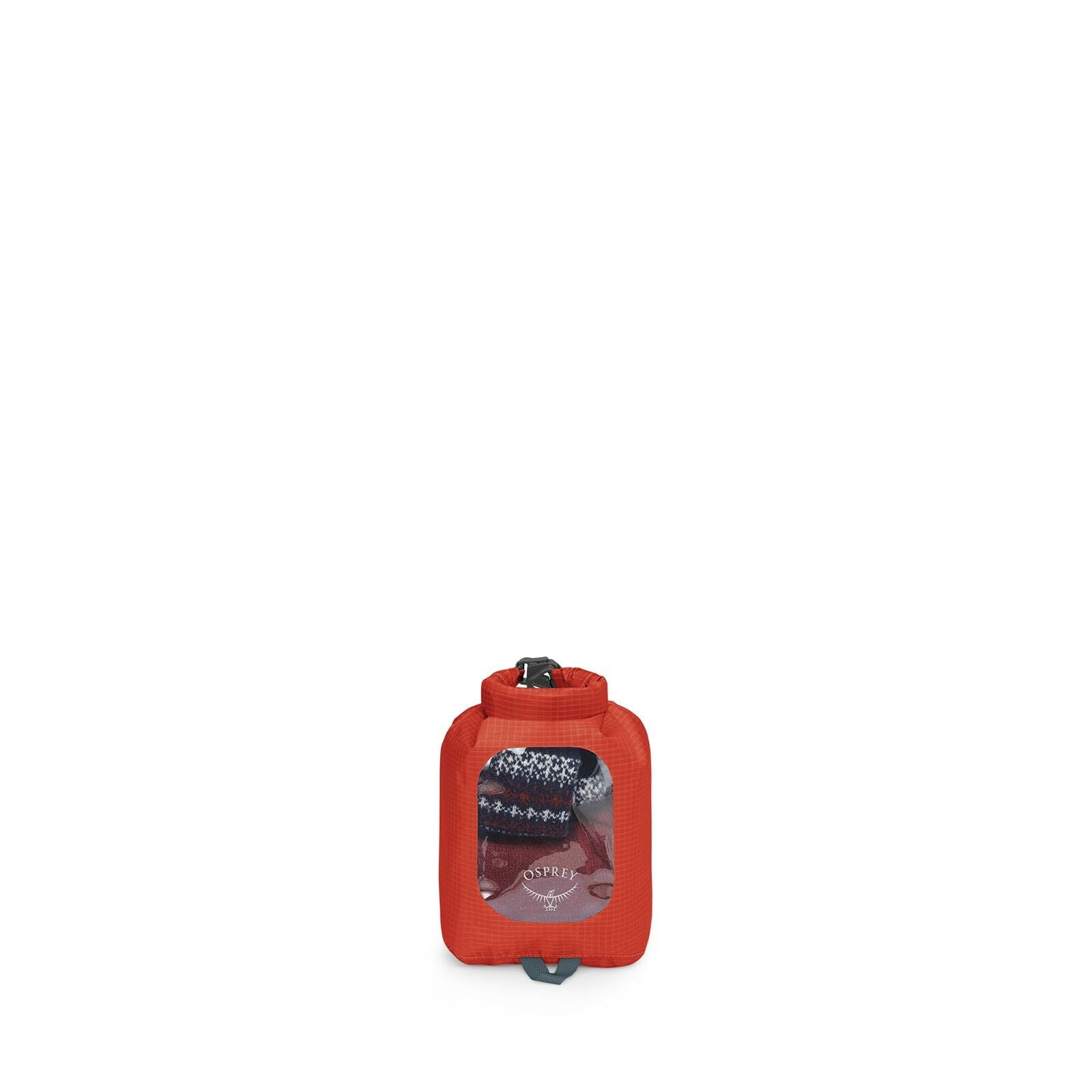 front view of the Ultralight Dry Sack w/ Window 3L in color Mars Orange