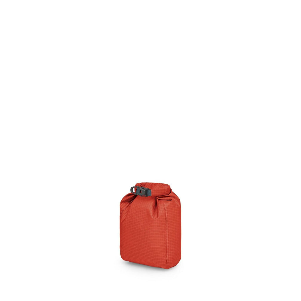 side back view of the Ultralight Dry Sack w/ Window 3L in color Mars Orange