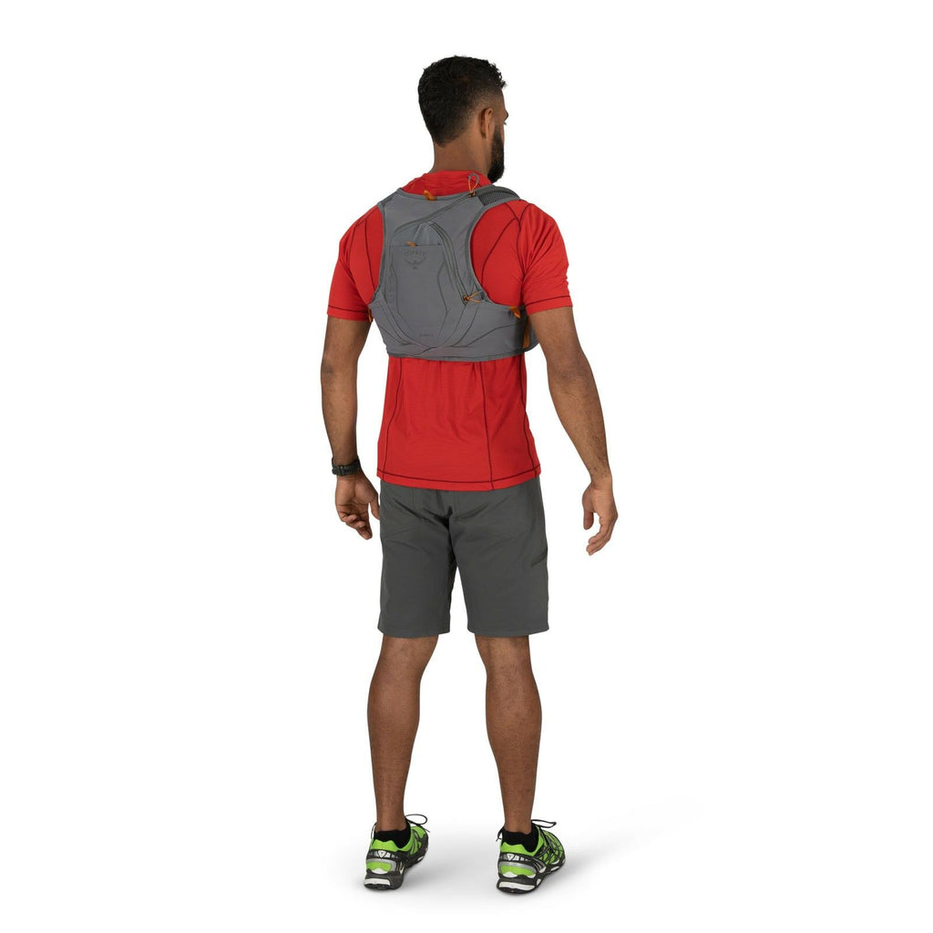 back view of person wearing the Duro® 6 in color phantom gray togee orange