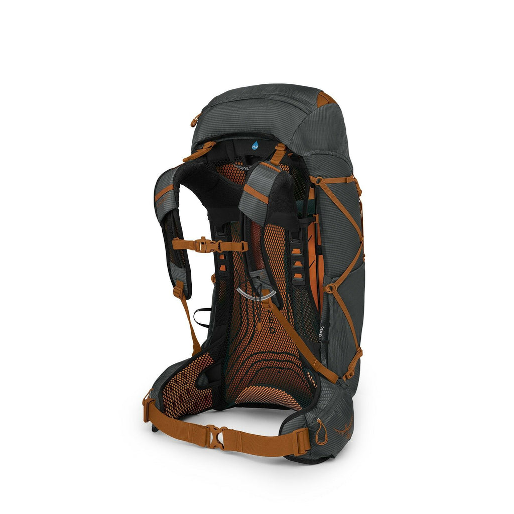 side back view of the Exos 38 in color Dark Charcoal