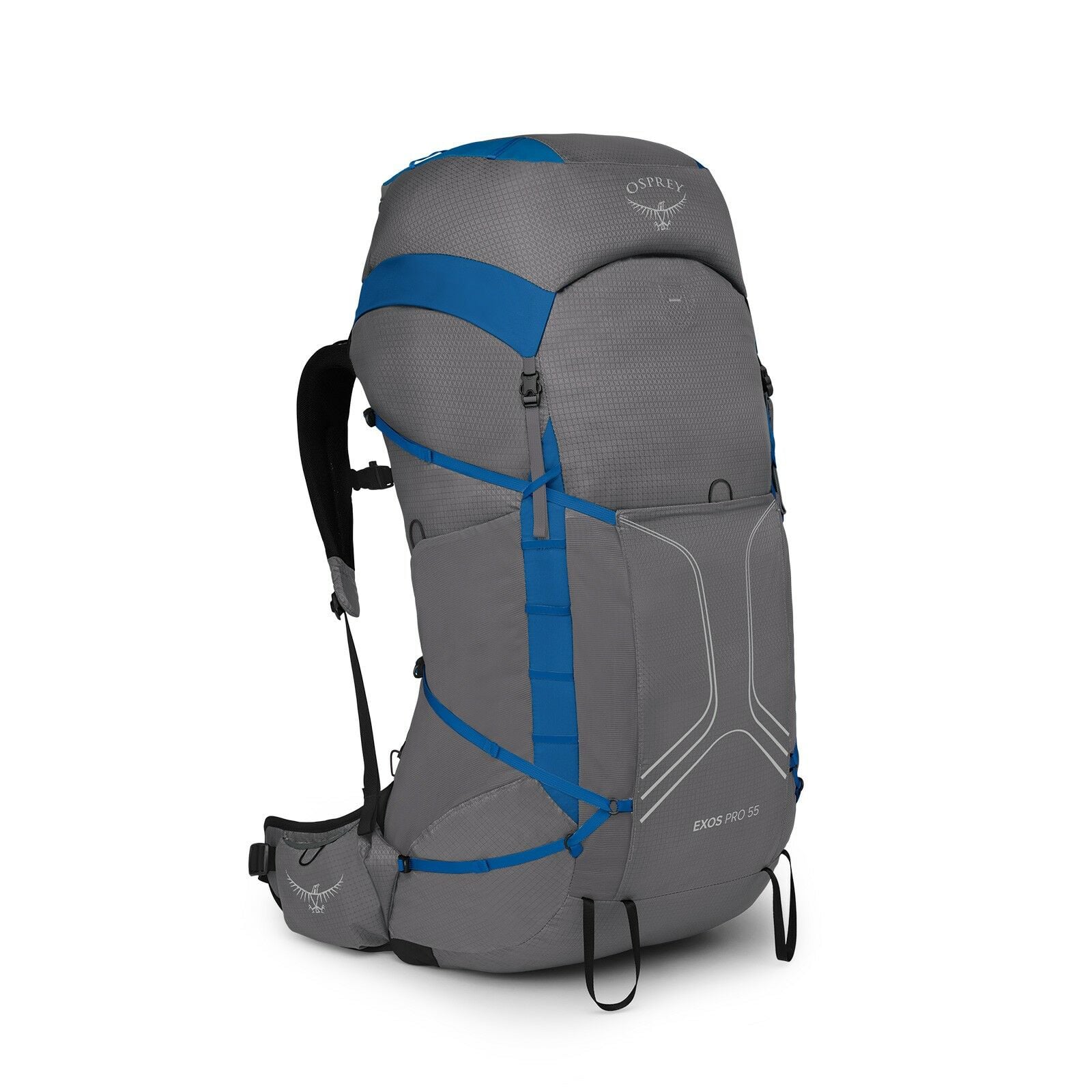 side view of the Exos Pro 55 in color dalegreyagamblue