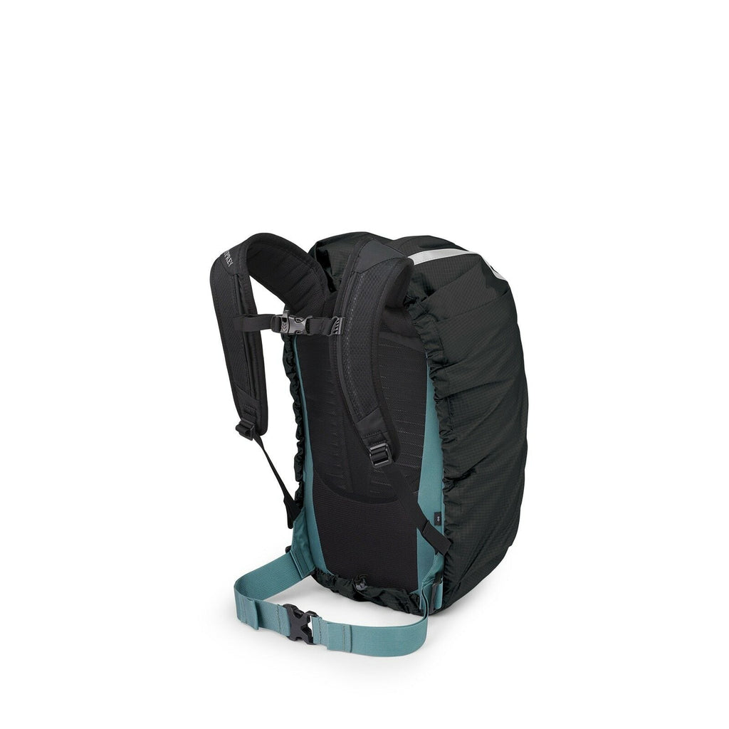 a 4/5 view of the Hi-Vis Commuter Raincover in color black
