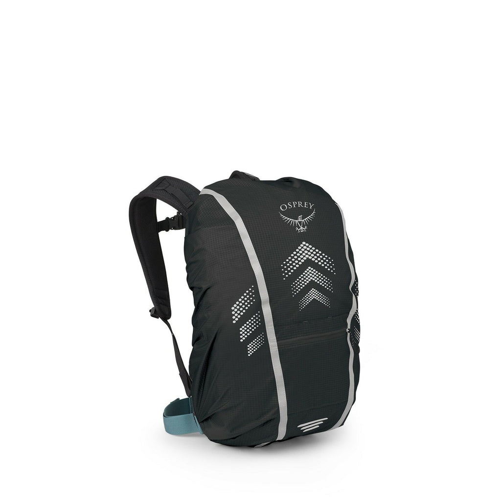 side view of the Hi-Vis Commuter Raincover in color black