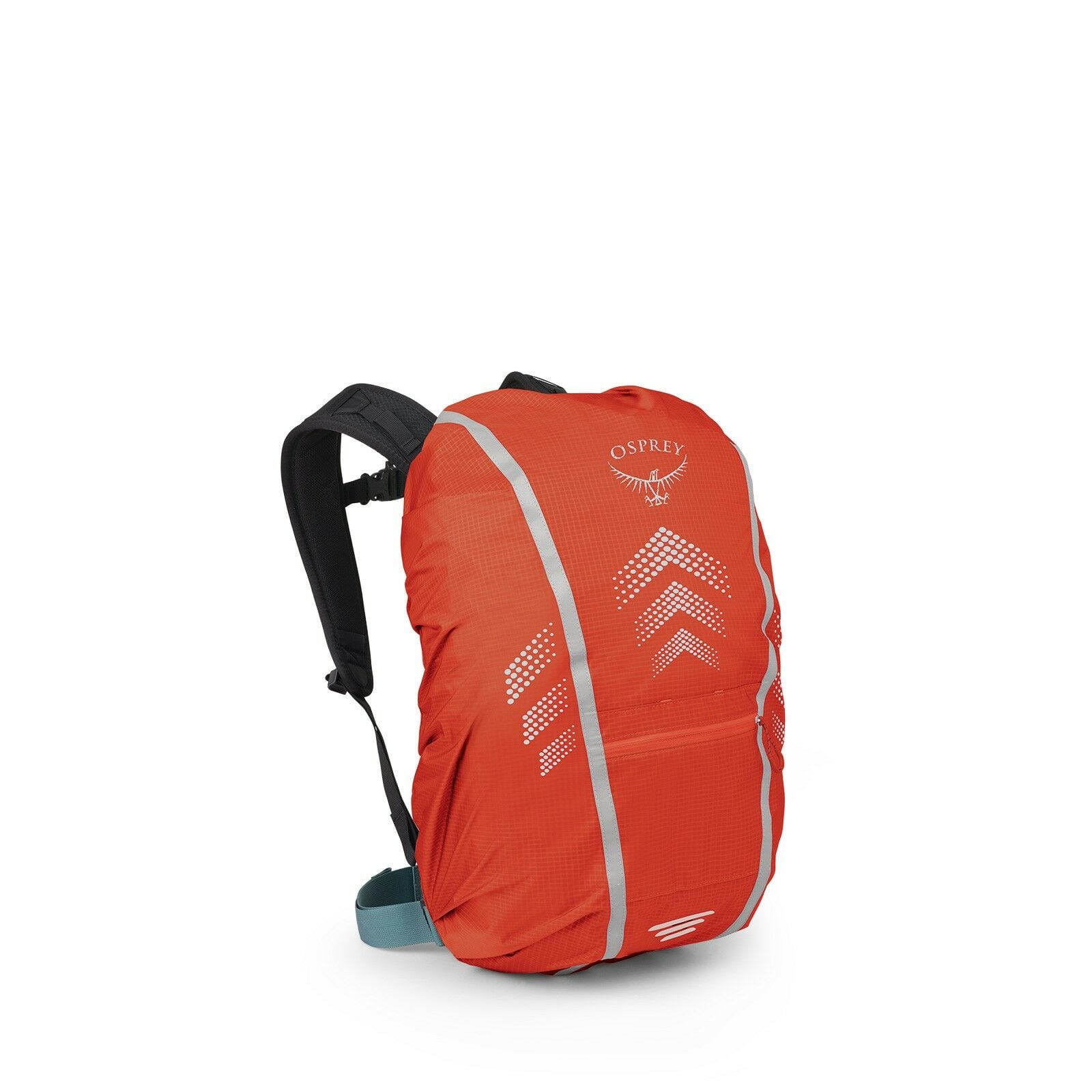 side view of the Hi-Vis Commuter Raincover in color marsorange