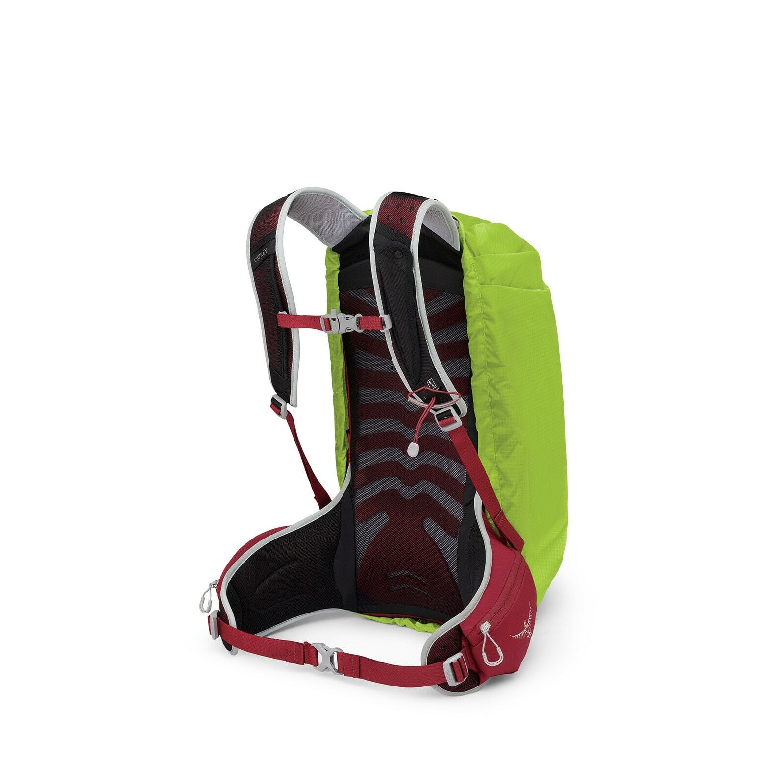 a 4/5 view of the Hi-Vis Raincover Extra Small in color limongreen