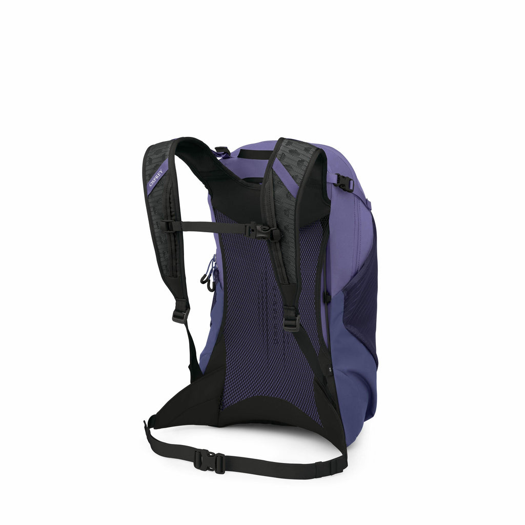 The image features a vibrant blue and black backpack designed with functionality and comfort in mind. The backpack showcases a well-structured frame with ergonomically designed padded shoulder straps that are adjustable for a comfortable fit. It includes