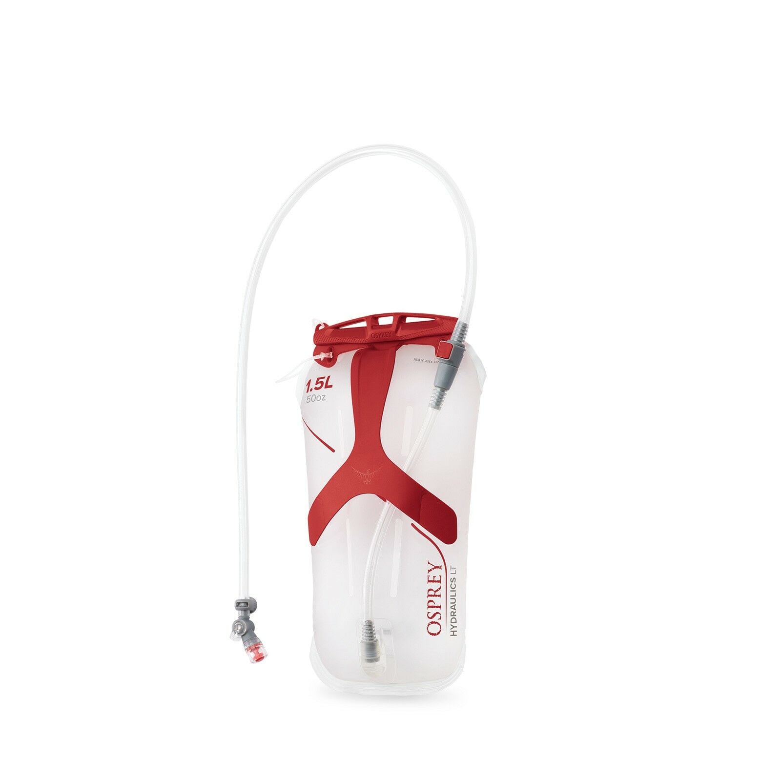 side view of the Hydraulics™ LT 1.5 L Reservoir in color red