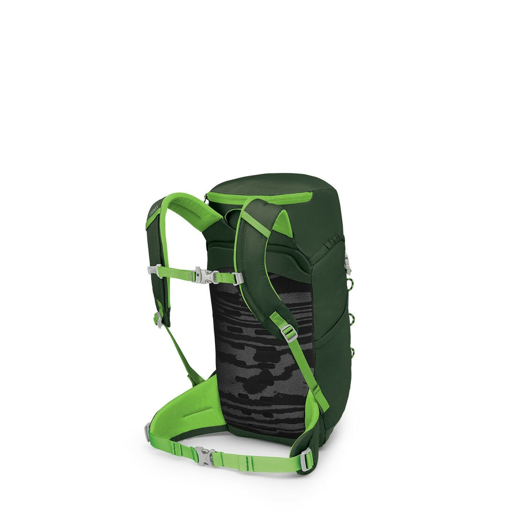 Side back image of the Jet 18 in the color Green Canopy / Limeline Green