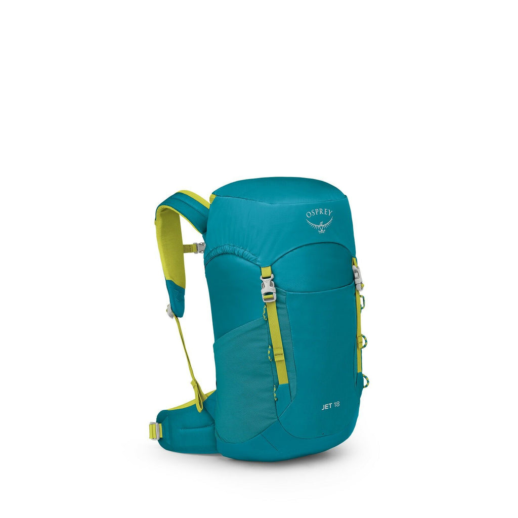 Side image of the Jet 18 in the color Blue Spikemoss / Lemongrass