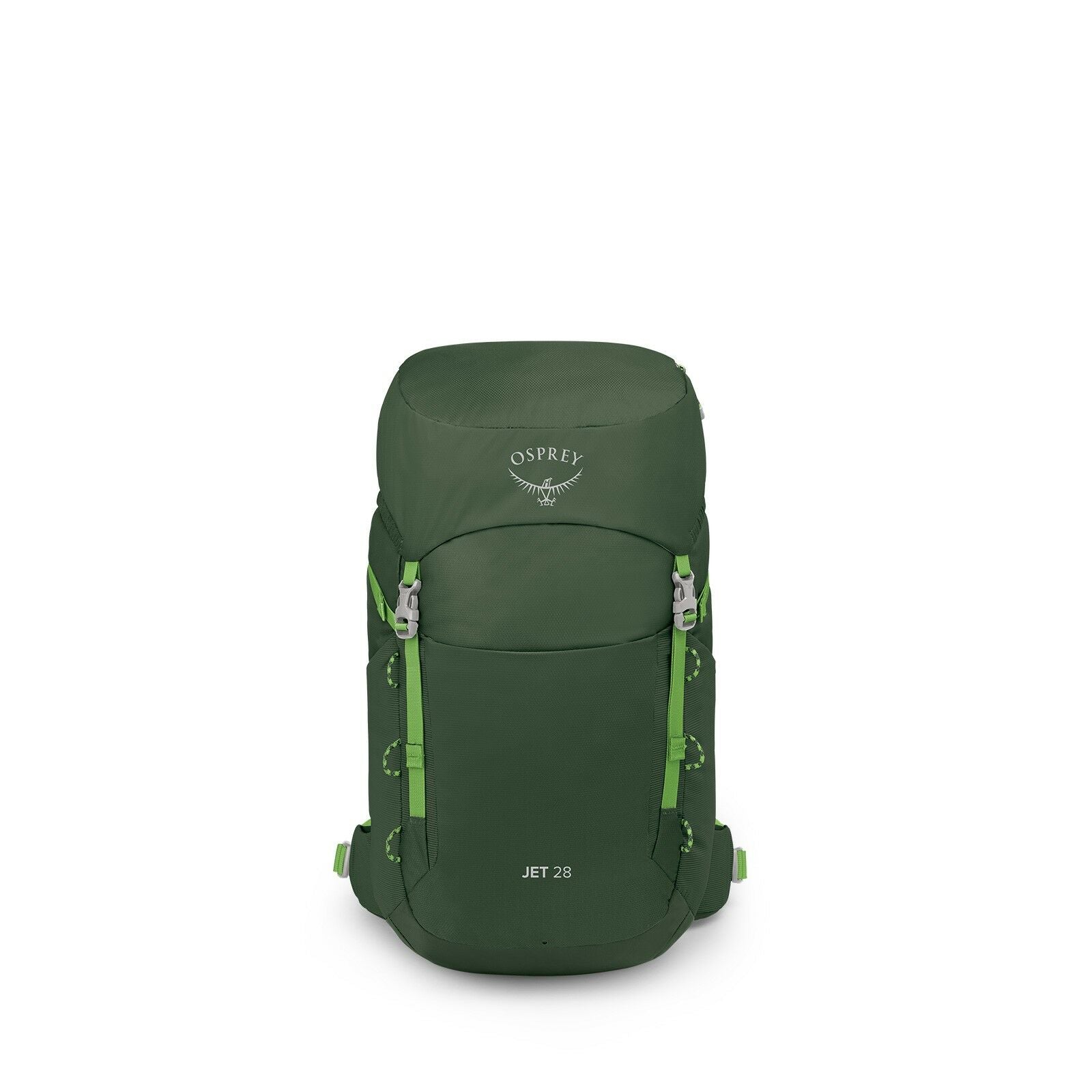 Front image of the Jet 28 in the color Green Canopy / Limeline Green