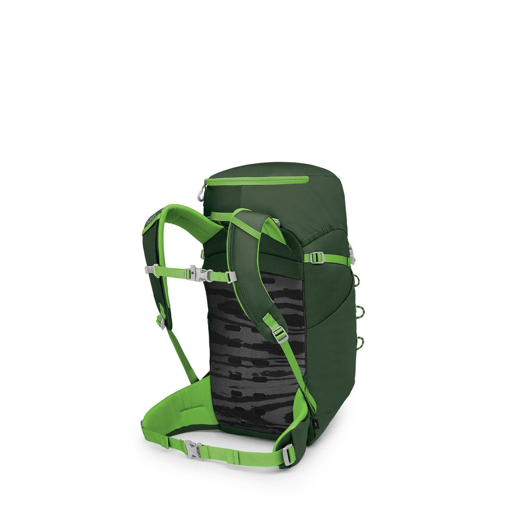Side body image of the Jet 28 in the color Green Canopy / Limeline Green