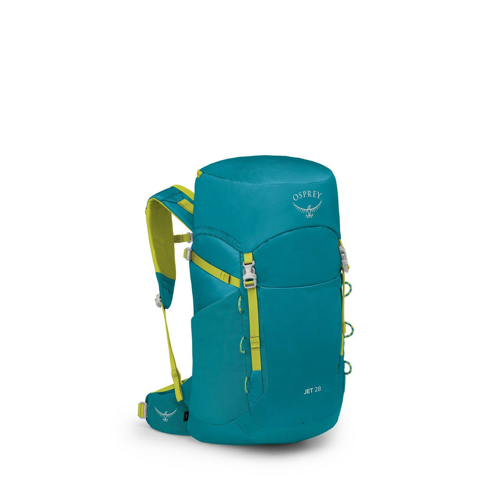 Side image of the Jet 28 in the color Blue Spikemoss / Lemongrass