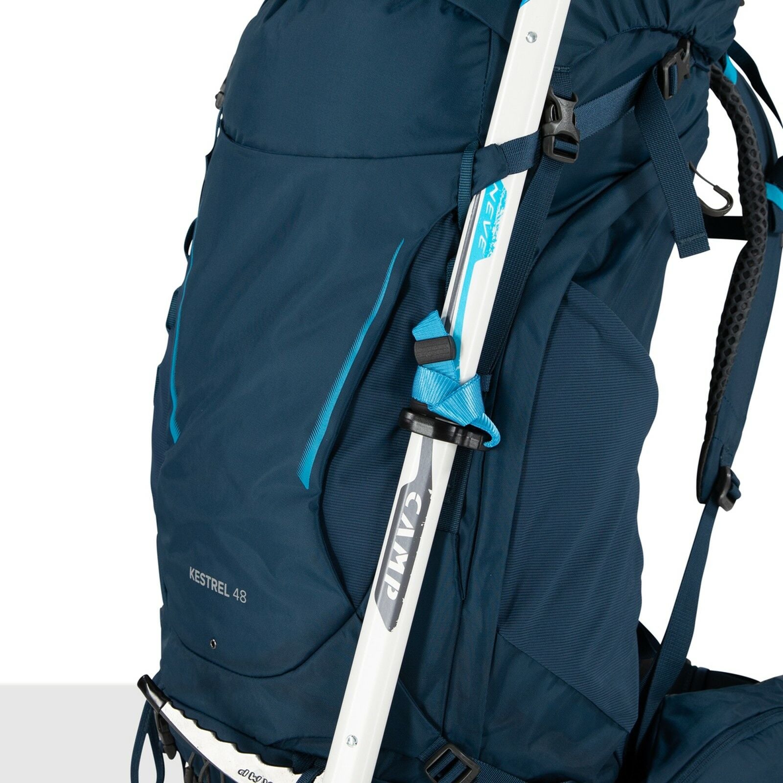 a detail of the Kestrel™ 48 in color atlasblueheather