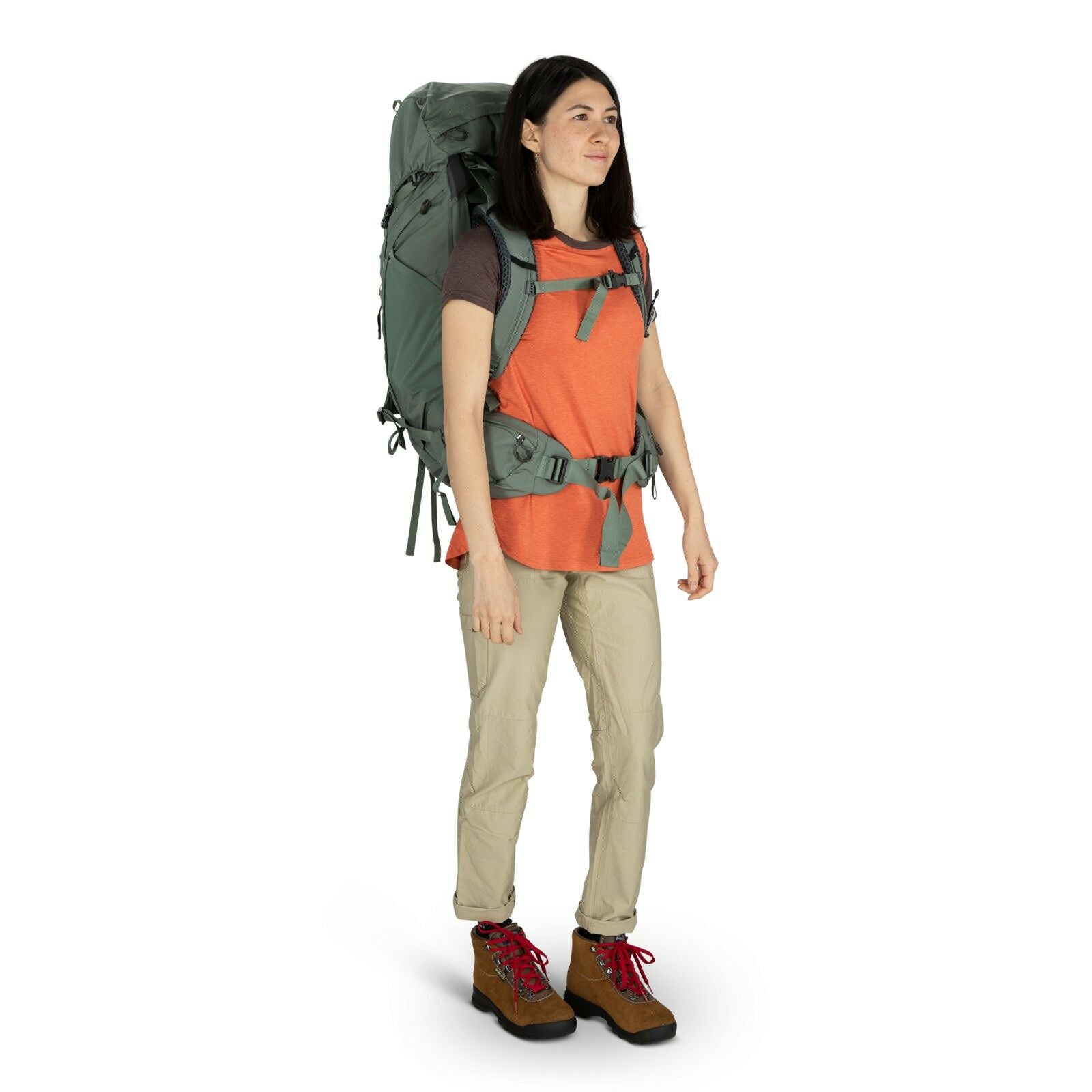a person modeling the Kyte™ 48 in color Elderberry Purple