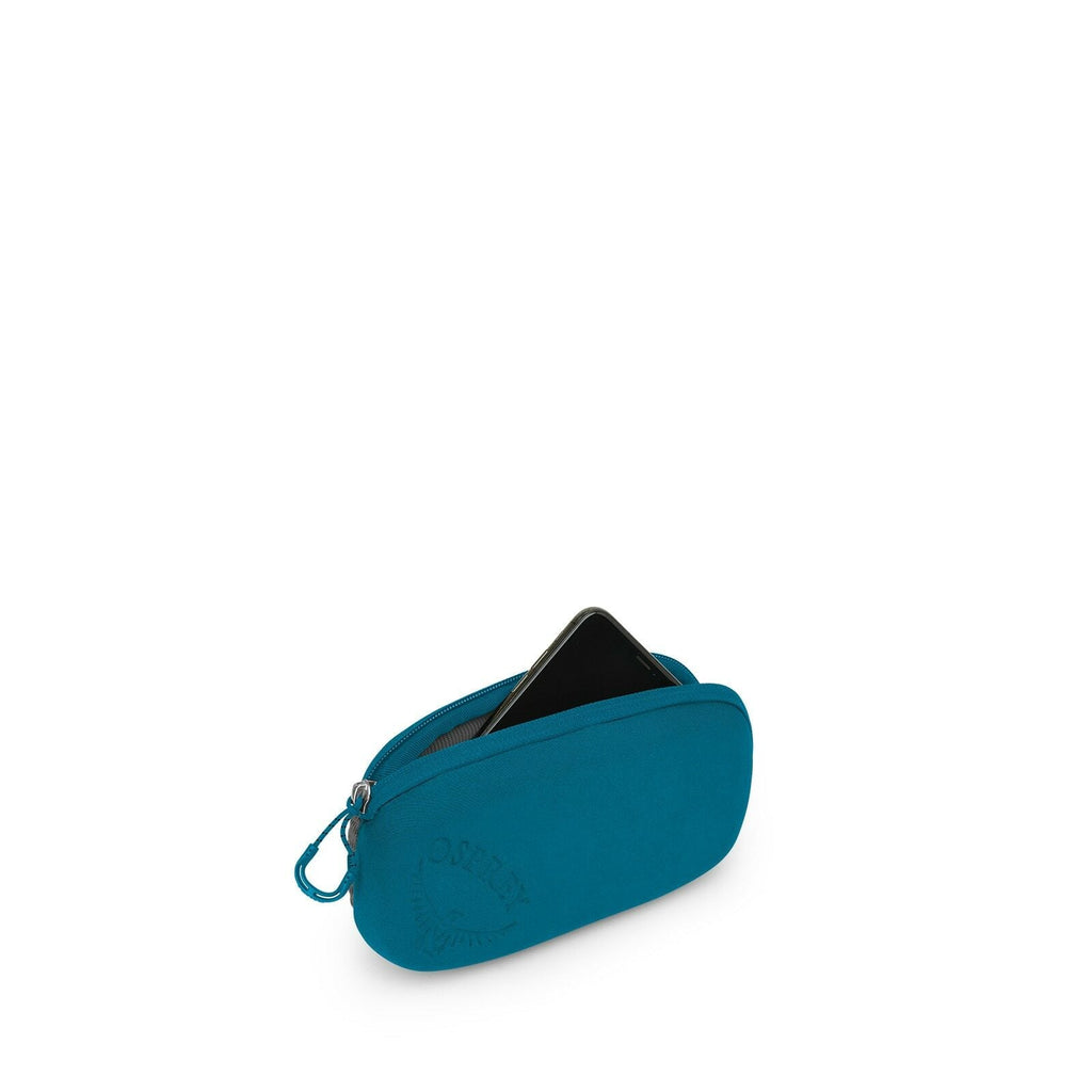 side view of the Pack Pocket | Padded in color waterfrontblue