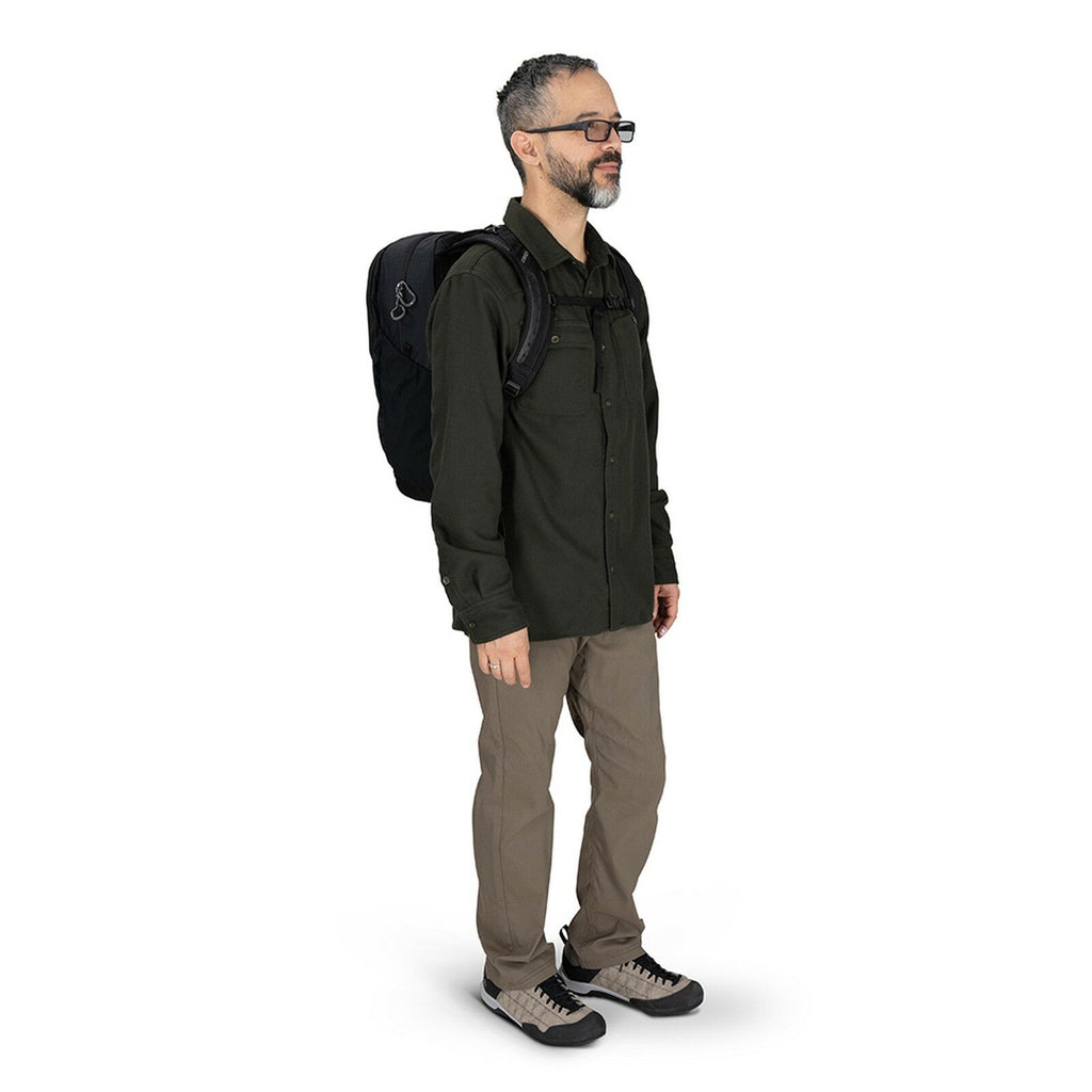 on body of Poco Changing Backpack in the color Black
