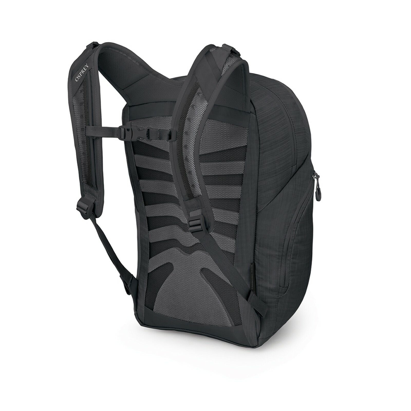 Side black view of Poco Changing Backpack in the color Deep Peyto