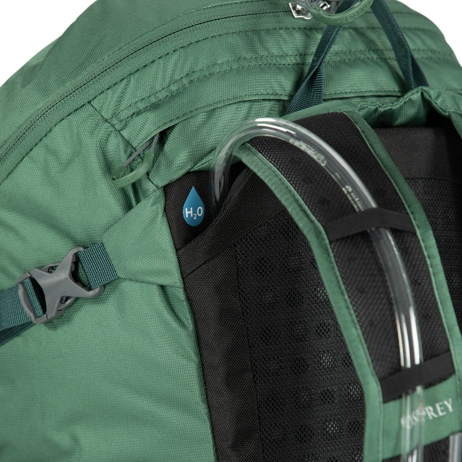 a detail of the Skarab 30 in color tundragreen