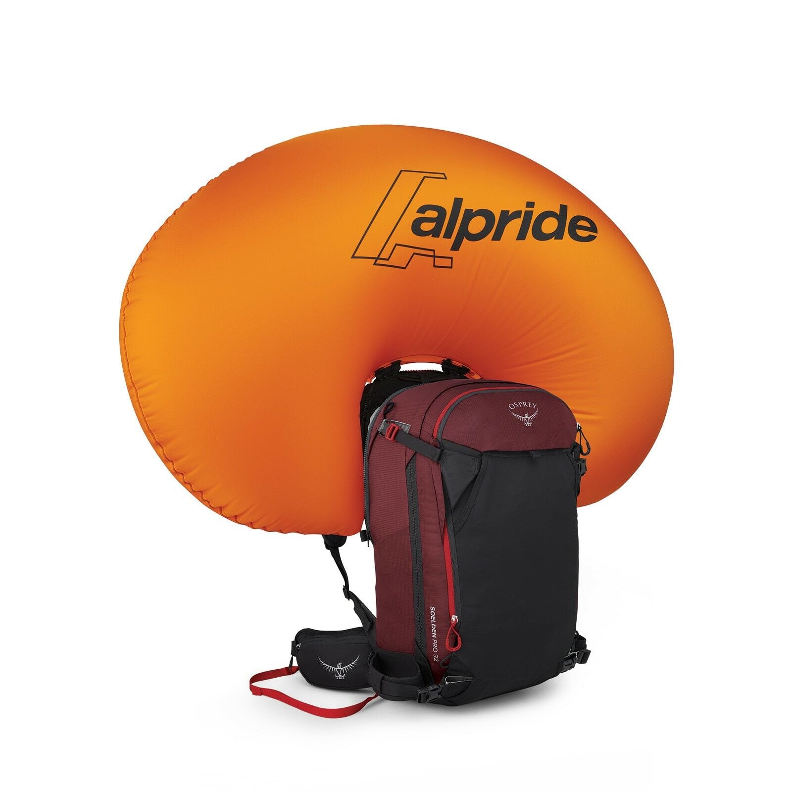 side view of the Soelden Pro 32 in color redmountain