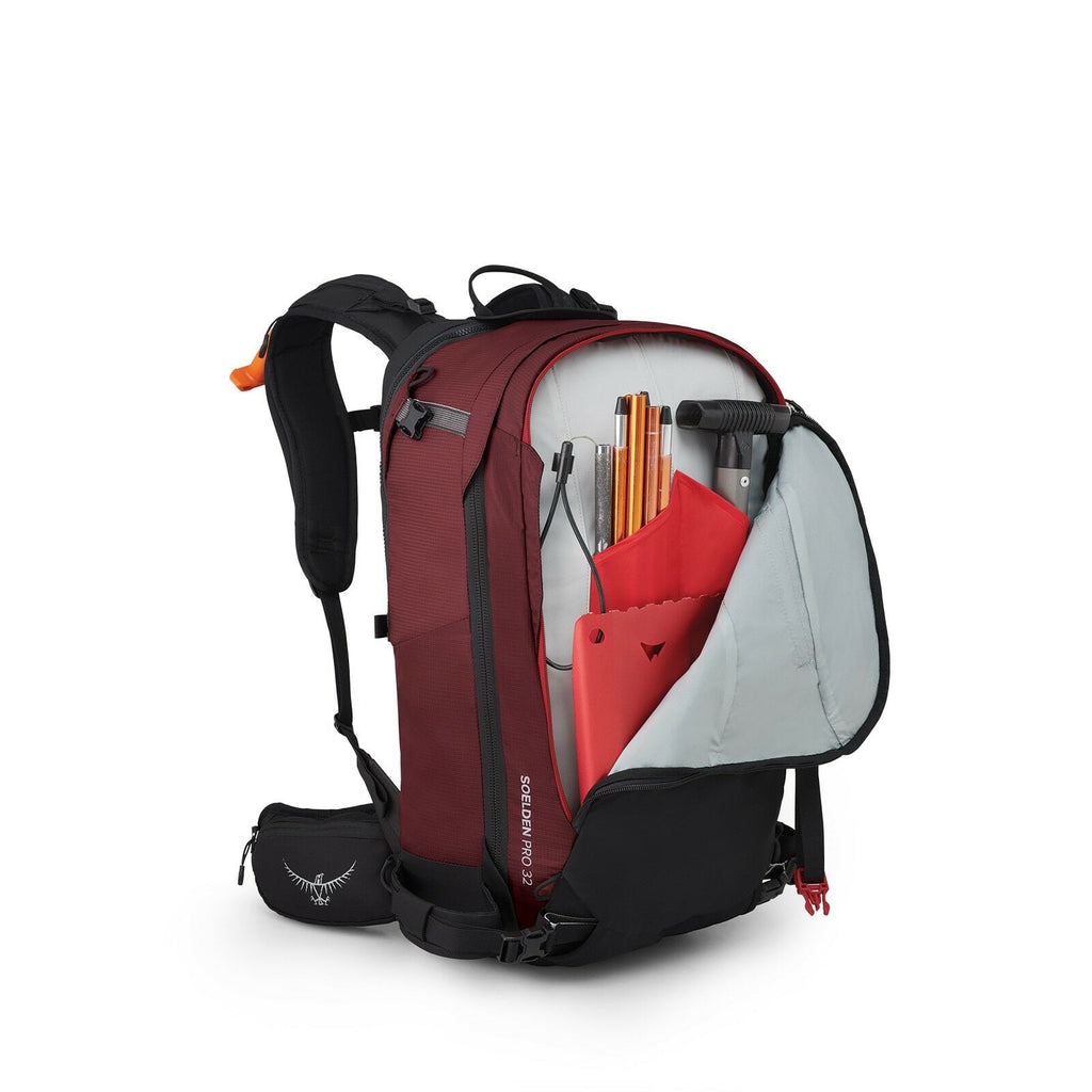 side view of the Soelden Pro 32 in color redmountain