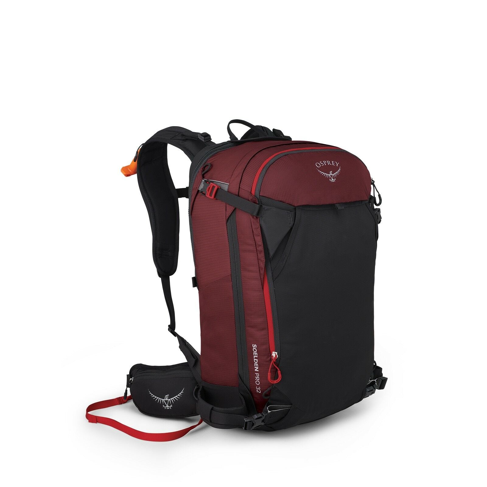 side view of the Soelden Pro 32 in color redmountain