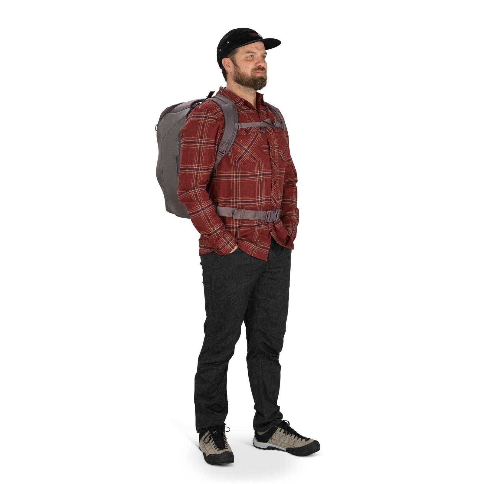 a person modeling the Sojourn Porter™ 30L in color Black