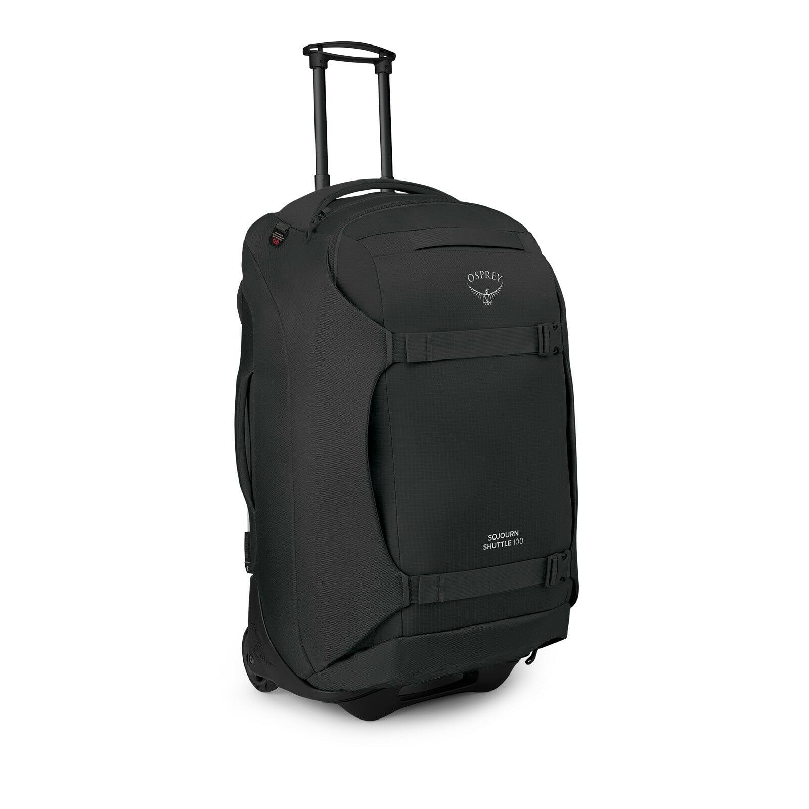 side view of the Sojourn™ Shuttle Wheeled Duffel 30"/100L  in color black