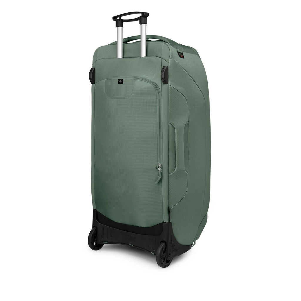 a 4/5 view of the Sojourn™ Shuttle Wheeled Duffel 36"/130L in color Koseret Green