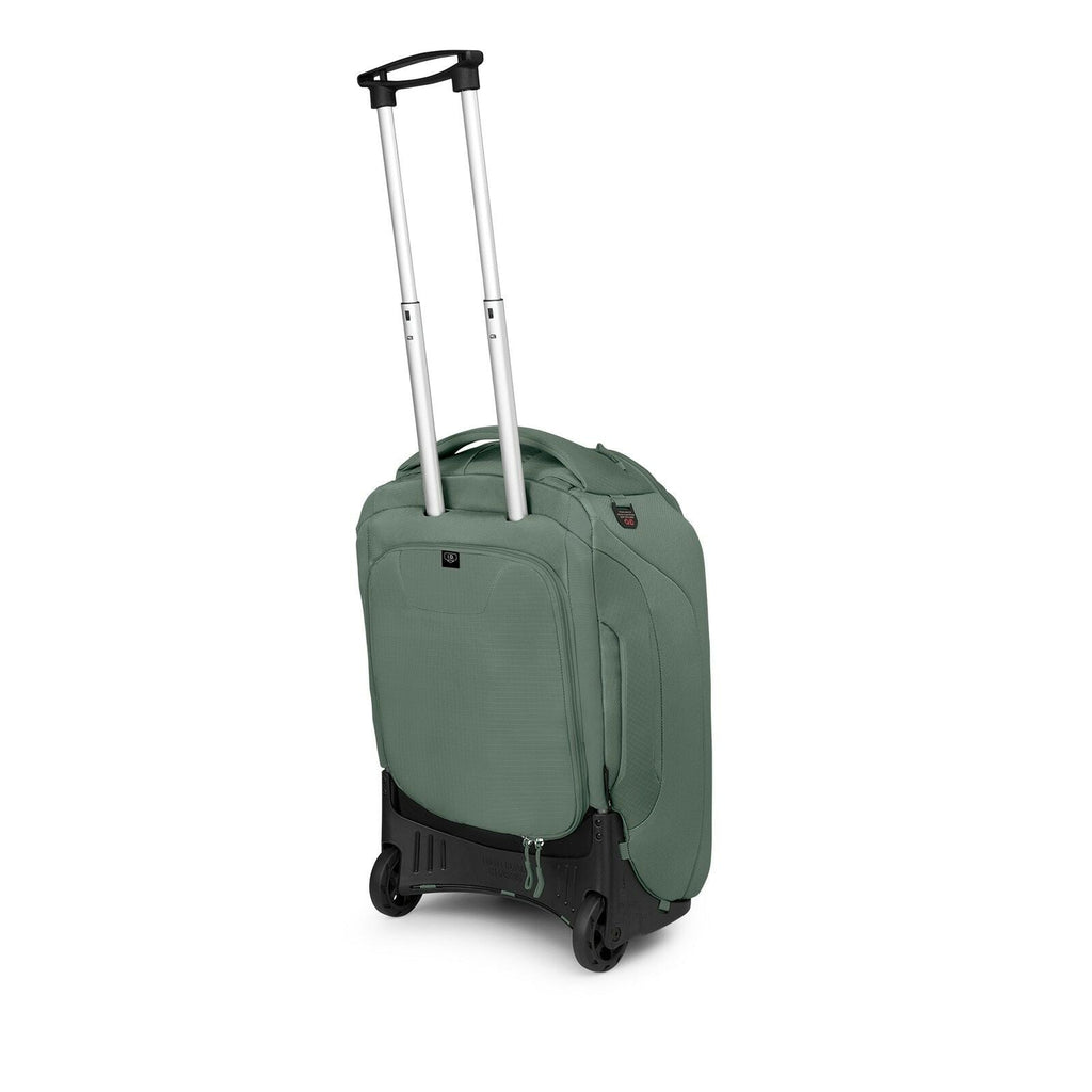 a 4/5 view of the Sojourn™ Wheeled Travel Pack 22"/45L in color Koseret Green